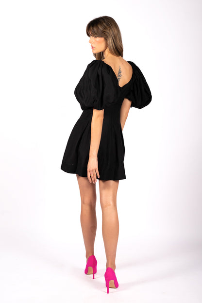 Aureta Camille Mini Dress - Noir