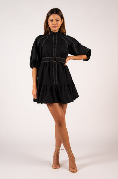 Aureta Florence Mini Dress - Black