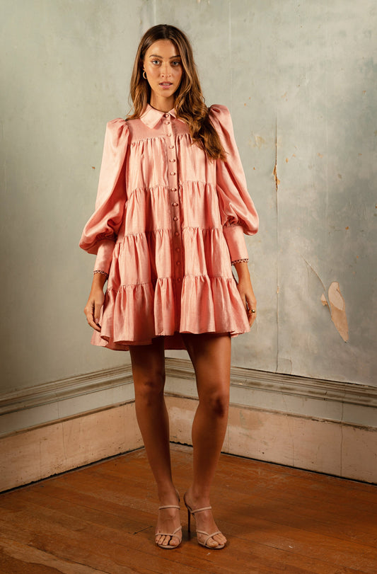 Saint Armont Emelie Mini Dress - Pink Clay